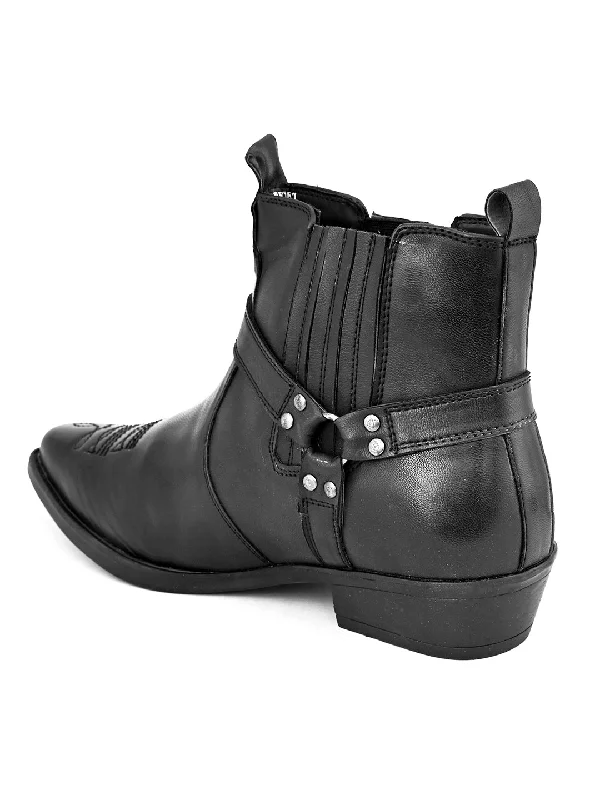 Andi Black Western Boots