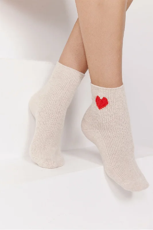 Cashmere Heart Socks