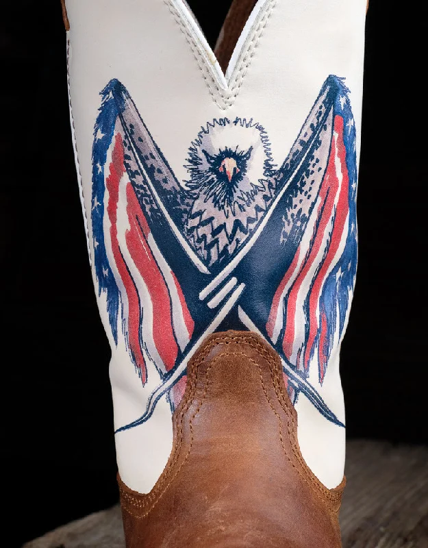 Men's Tech X Red, White & Blue Waterproof Western Boot MXWW002