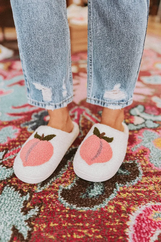 Peachy Keen Sherpa Slippers