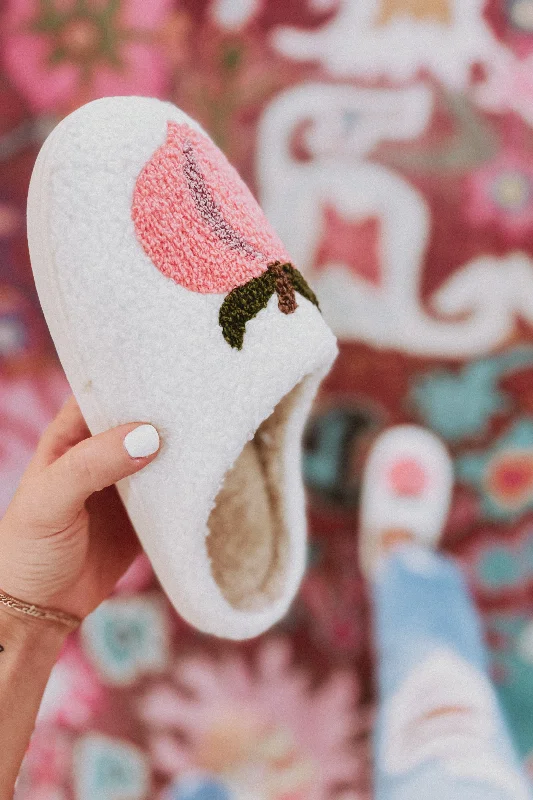 Peachy Keen Sherpa Slippers