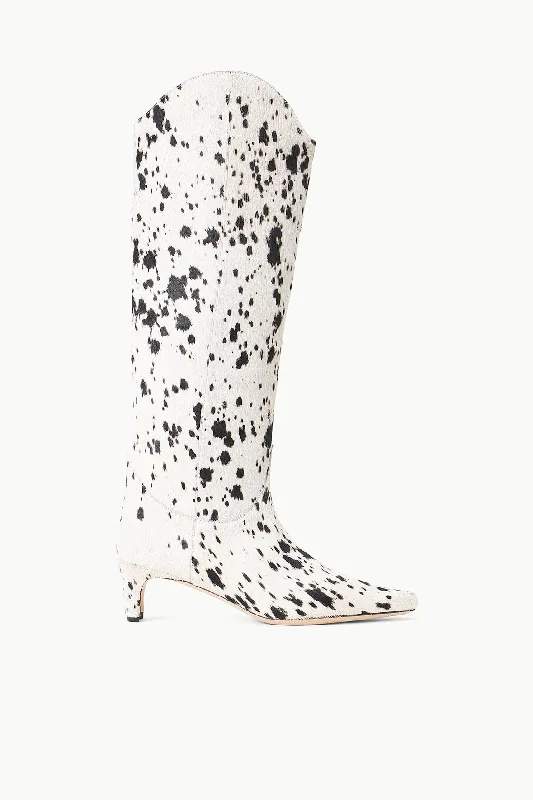 WESTERN WALLY BOOT | BLACK & WHITE HAIRCALF