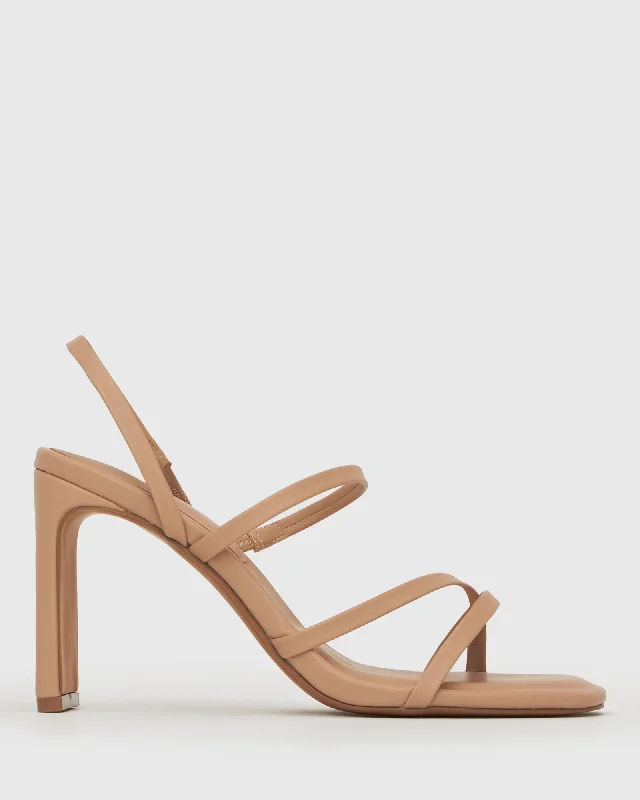 CALLABRIA High Block Heel Strappy Mules