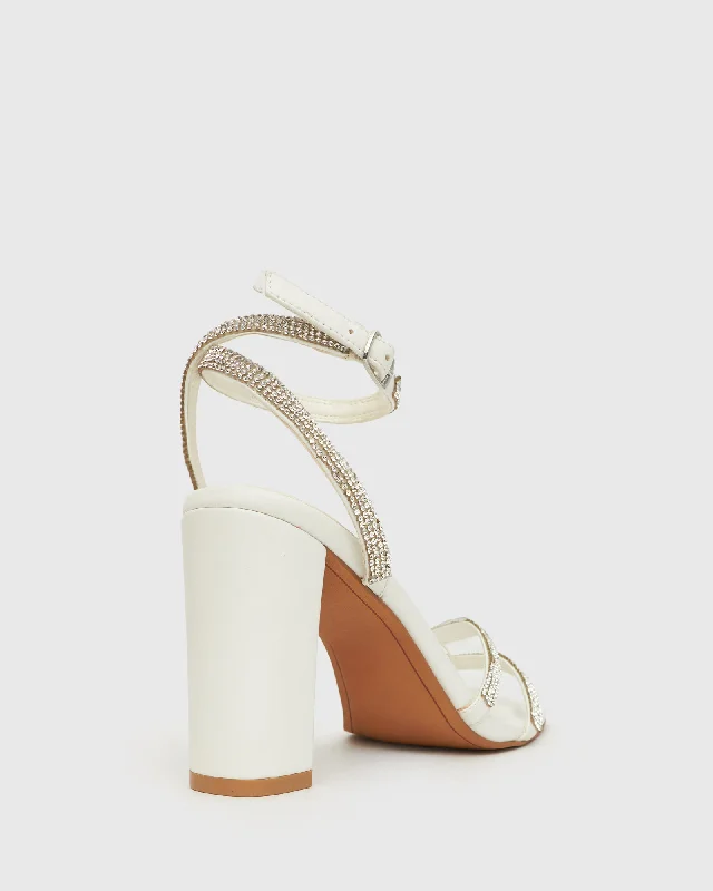 SHY Square Toe Diamante Dress Sandals