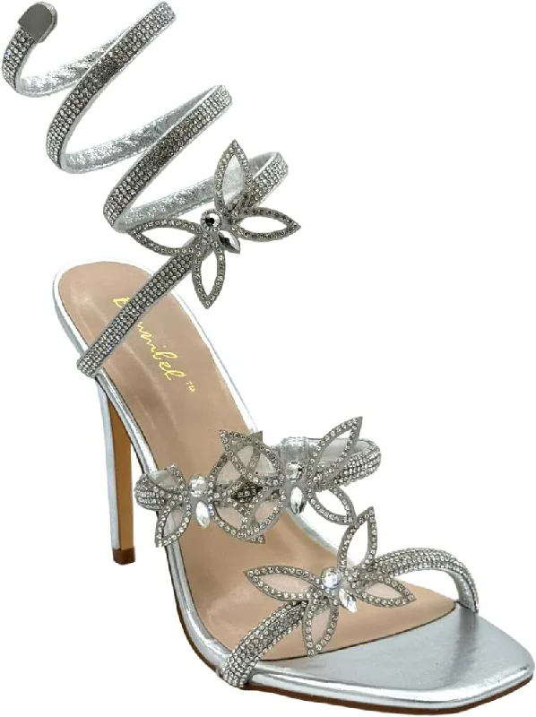 Bonnibel Women Butterfly Rhinestone Strappy High Heels Sandals Patricia-2