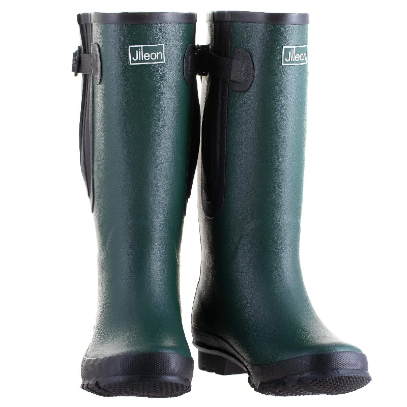 Extra Wide Calf Womens' Rain Boots - Green - 16-23 Inch Calf. Wide in Foot & Ankle