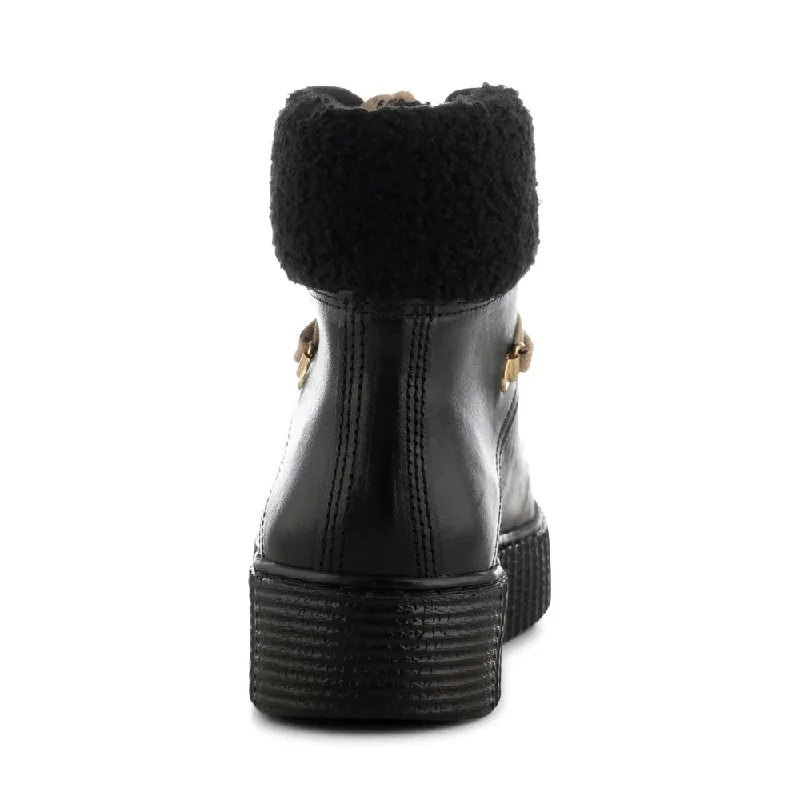 Agda Leather Boot Warm (Black)