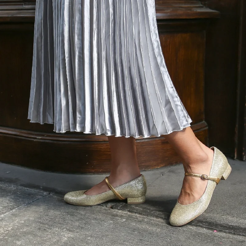 Gold Glitter Ballet Flat