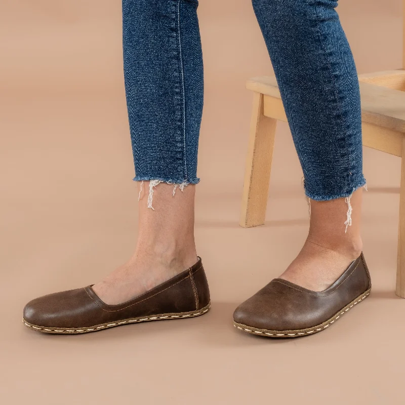 Coffee Brown Barefoot Ballet Flats