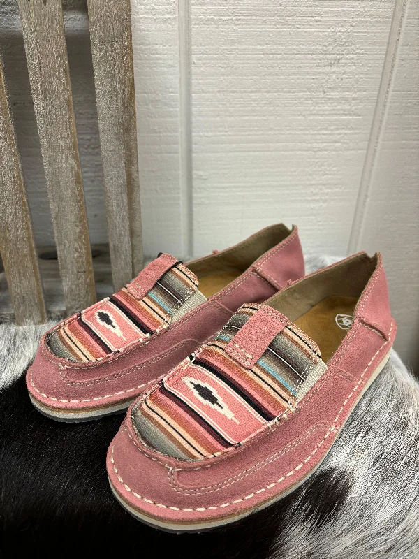 Ariat Women's Azalea Suede & Baby Pink Serape Cruiser Shoes 10050958