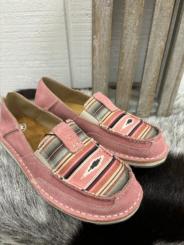 Ariat Women's Azalea Suede & Baby Pink Serape Cruiser Shoes 10050958