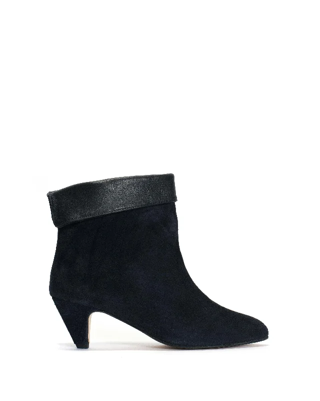 Eden Calf suede & sleek leather Dark blue