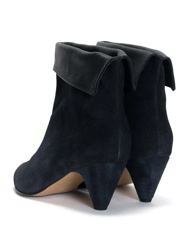 Eden Calf suede & sleek leather Dark blue