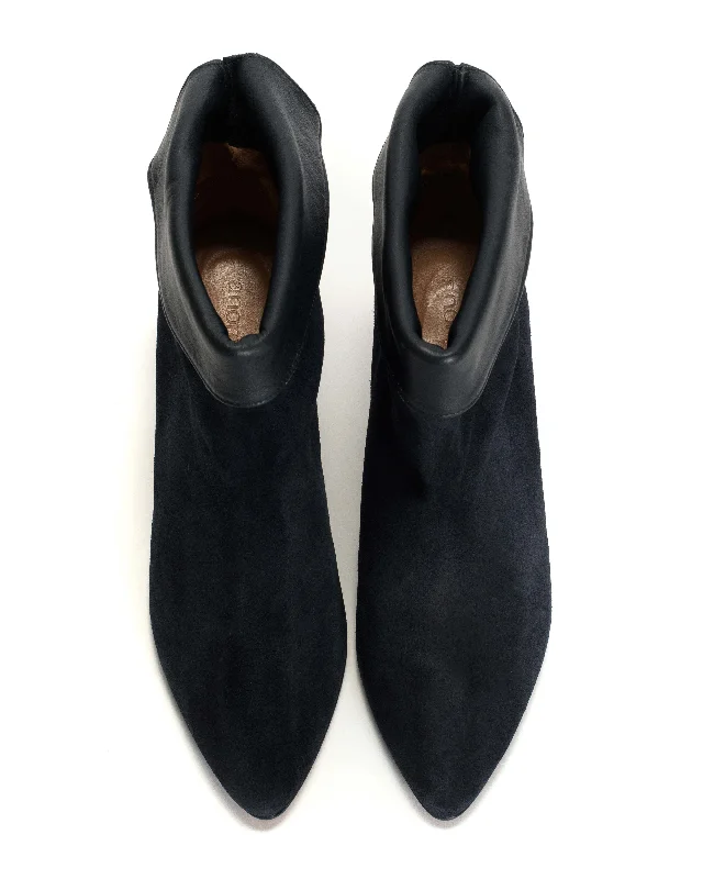 Eden Calf suede & sleek leather Dark blue