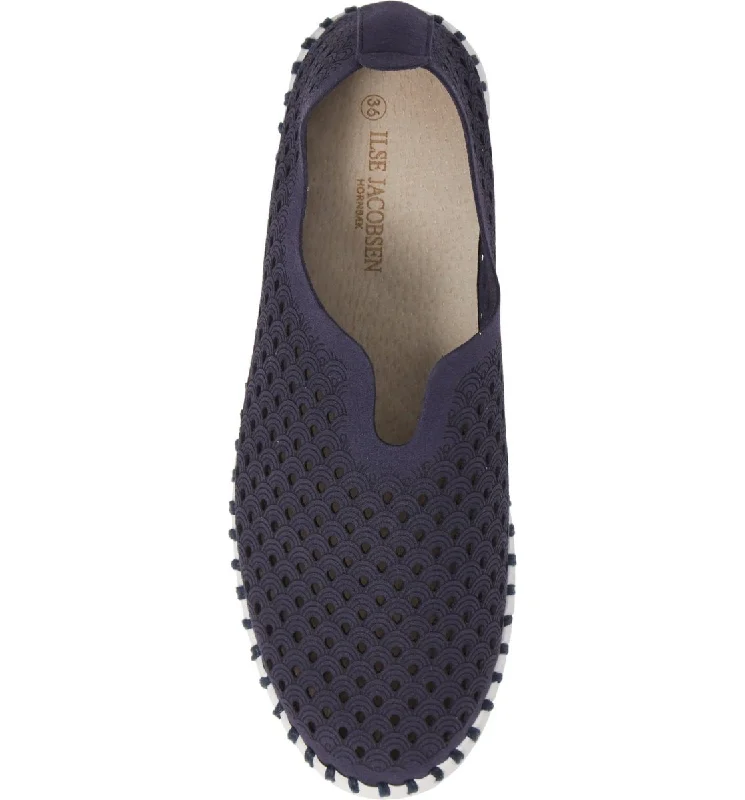 Ilse Jacobsen Women's Tulip 139 Navy Perforated