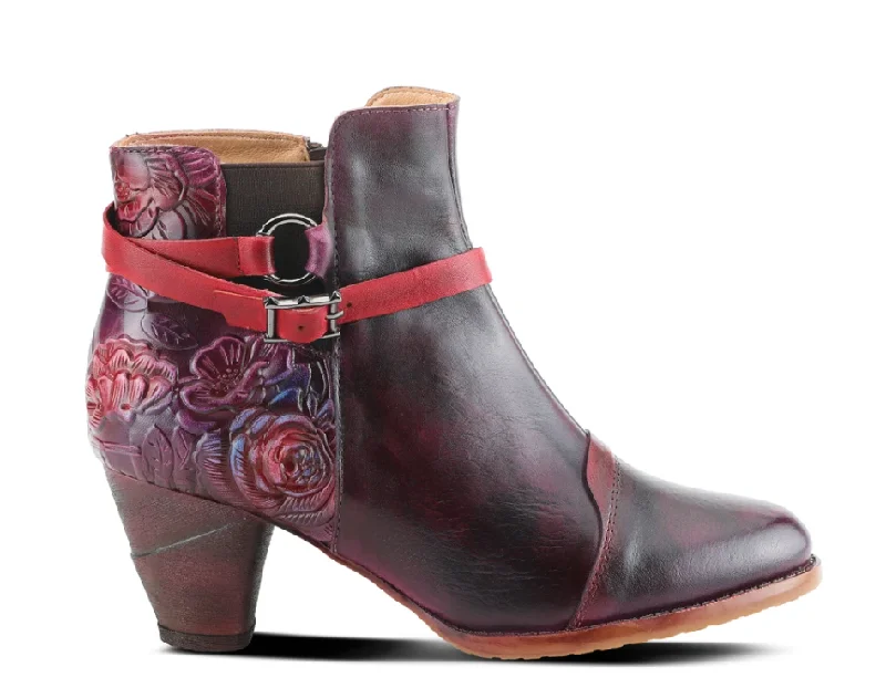 L'ARTISTE Plum Multi Leather Beauti-Plmm BOOTS