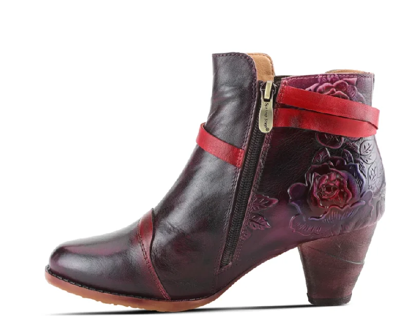 L'ARTISTE Plum Multi Leather Beauti-Plmm BOOTS