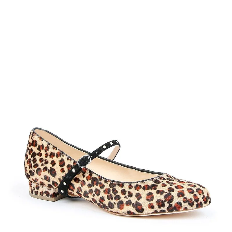 Leopard Ballet Flat + Studded Twiggy Strap