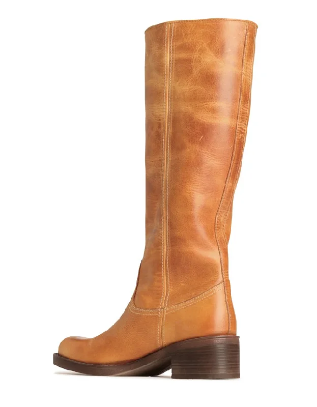 Pamplona Leather Boots Tobacco