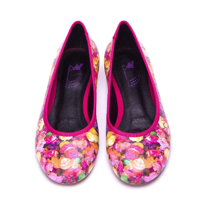 Rainbow Popcorn Ballet Flats