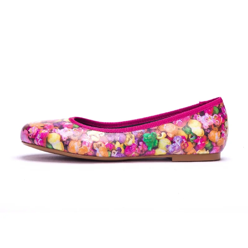 Rainbow Popcorn Ballet Flats