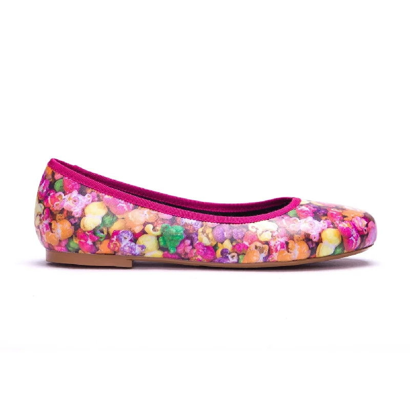 Rainbow Popcorn Ballet Flats