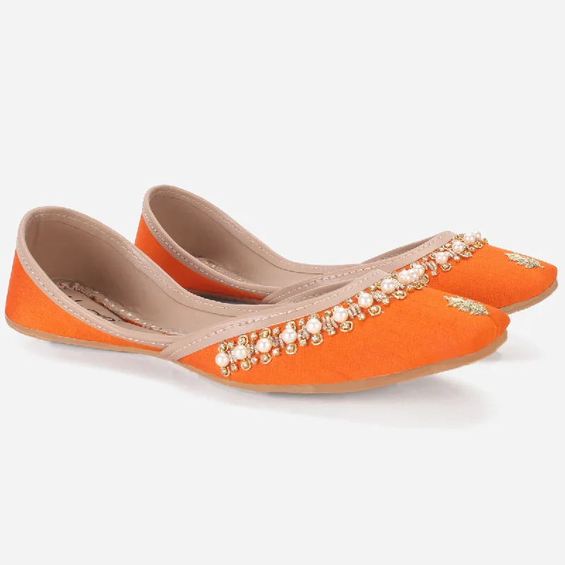 Womens ""AMZIE"" Leather Flat Khussa