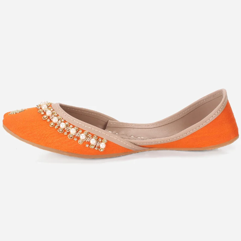 Womens ""AMZIE"" Leather Flat Khussa