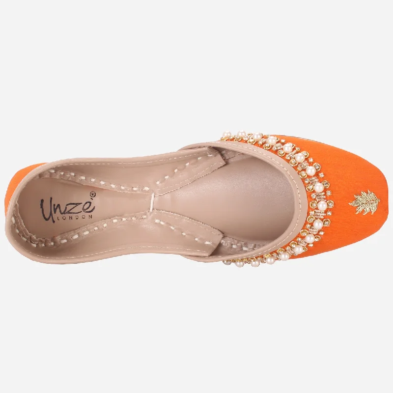 Womens ""AMZIE"" Leather Flat Khussa