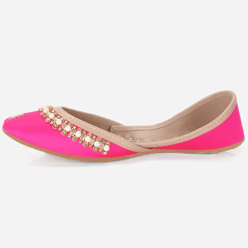 Womens ""AMZIE"" Leather Flat Khussa