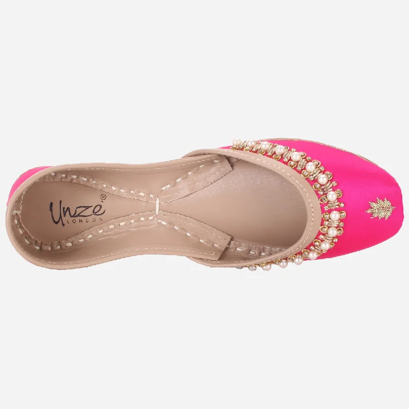 Womens ""AMZIE"" Leather Flat Khussa