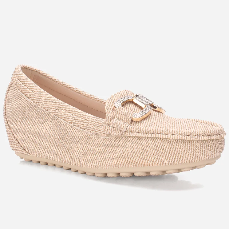 Women's ""BENEDITTA"" High Wedge Comfy Moccasins