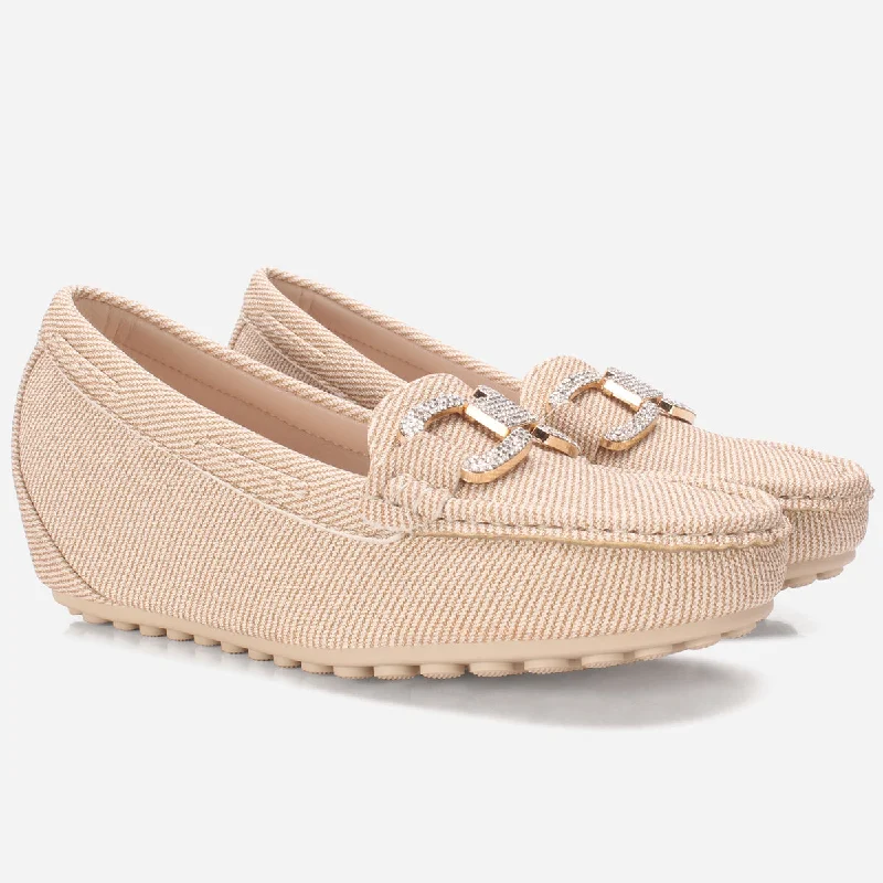 Women's ""BENEDITTA"" High Wedge Comfy Moccasins