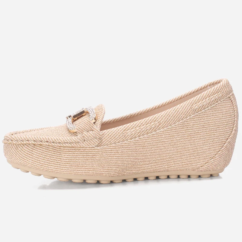 Women's ""BENEDITTA"" High Wedge Comfy Moccasins