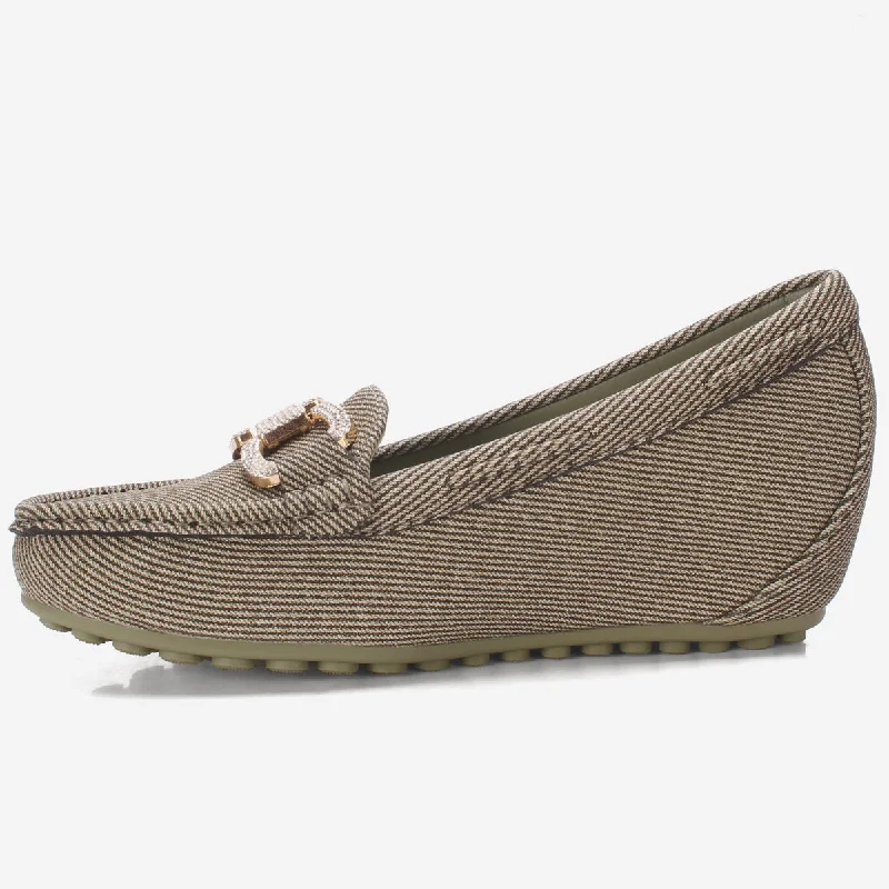 Women's ""BENEDITTA"" High Wedge Comfy Moccasins