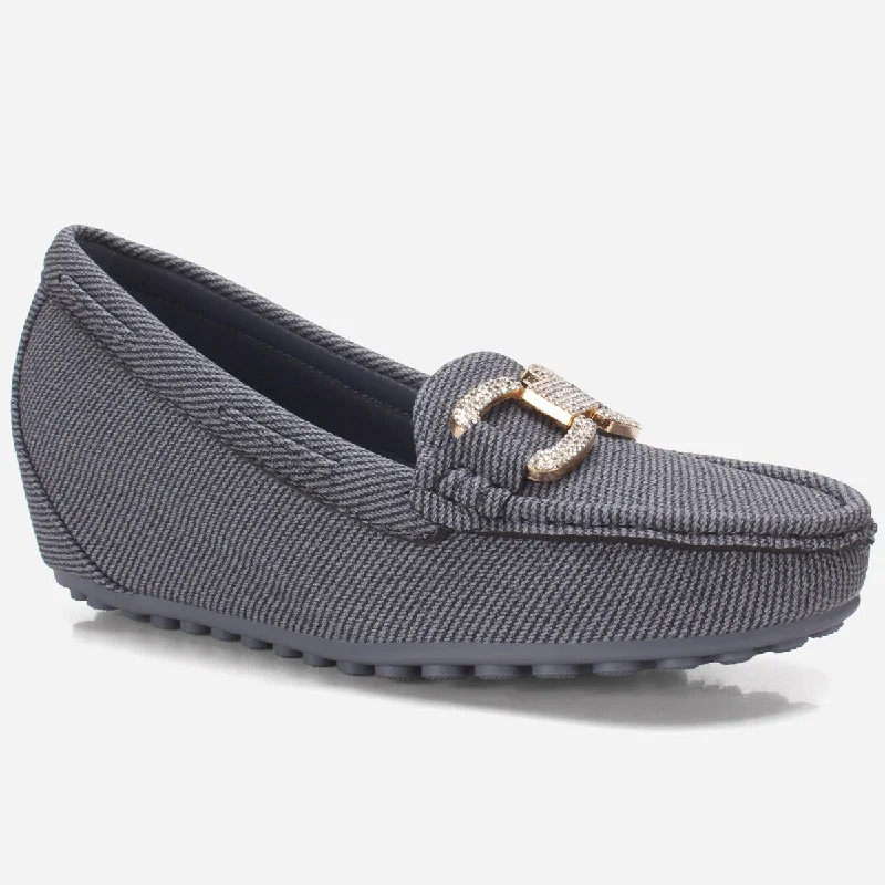 Women's ""BENEDITTA"" High Wedge Comfy Moccasins