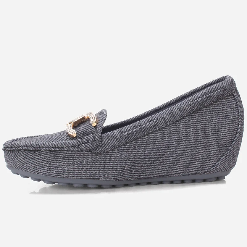 Women's ""BENEDITTA"" High Wedge Comfy Moccasins