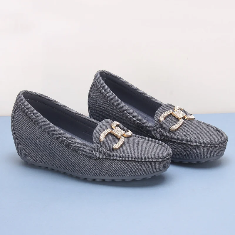 Women's ""BENEDITTA"" High Wedge Comfy Moccasins