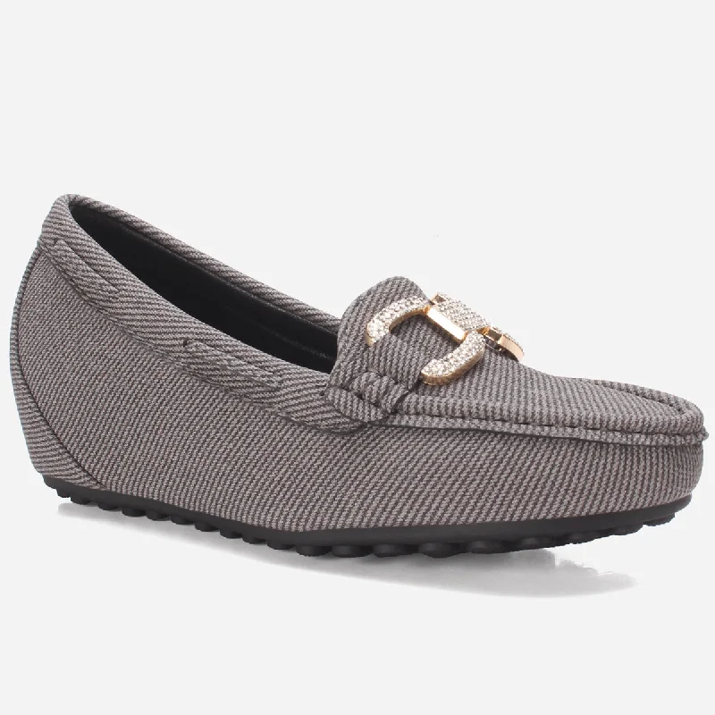 Women's ""BENEDITTA"" High Wedge Comfy Moccasins