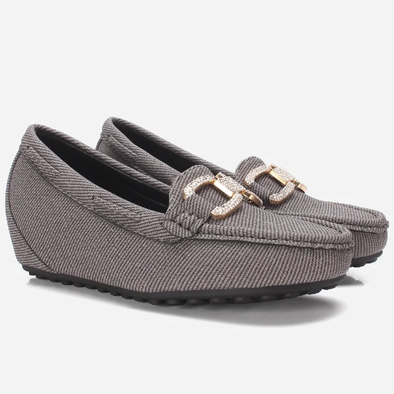 Women's ""BENEDITTA"" High Wedge Comfy Moccasins