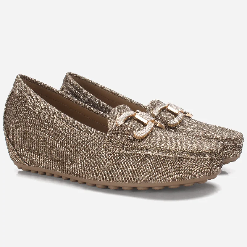 Women's ""BENEDITTA"" High Wedge Comfy Moccasins