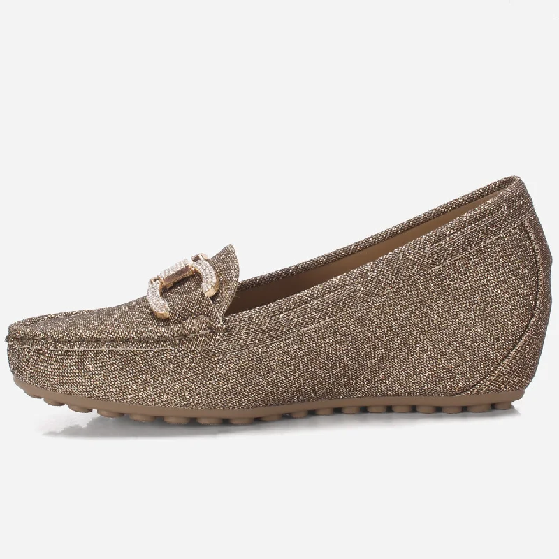 Women's ""BENEDITTA"" High Wedge Comfy Moccasins