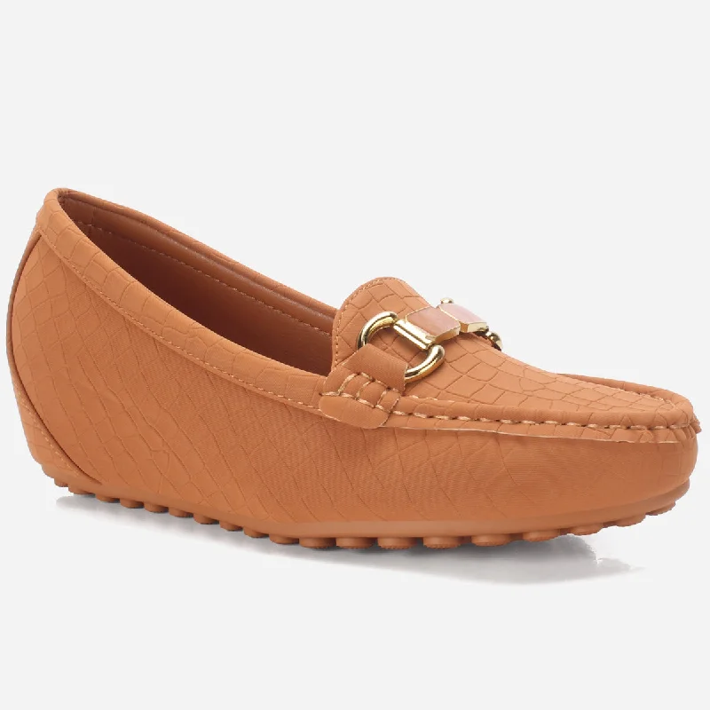 Womens ""KANAAN"" High Wedge Comfy Moccasin