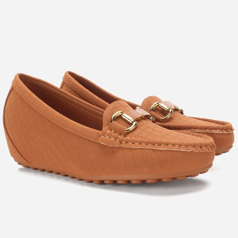 Womens ""KANAAN"" High Wedge Comfy Moccasin