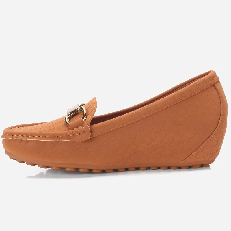 Womens ""KANAAN"" High Wedge Comfy Moccasin