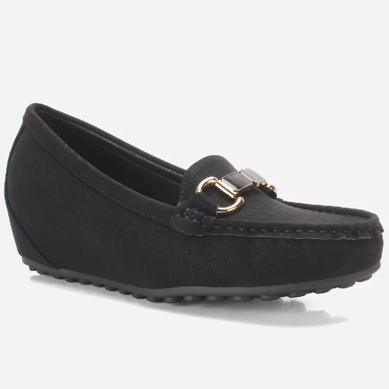 Womens ""KANAAN"" High Wedge Comfy Moccasin