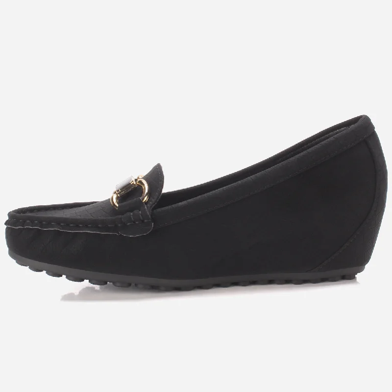 Womens ""KANAAN"" High Wedge Comfy Moccasin