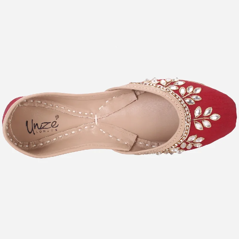 Womens ""SAPIR"" Embellished Leather Khussa