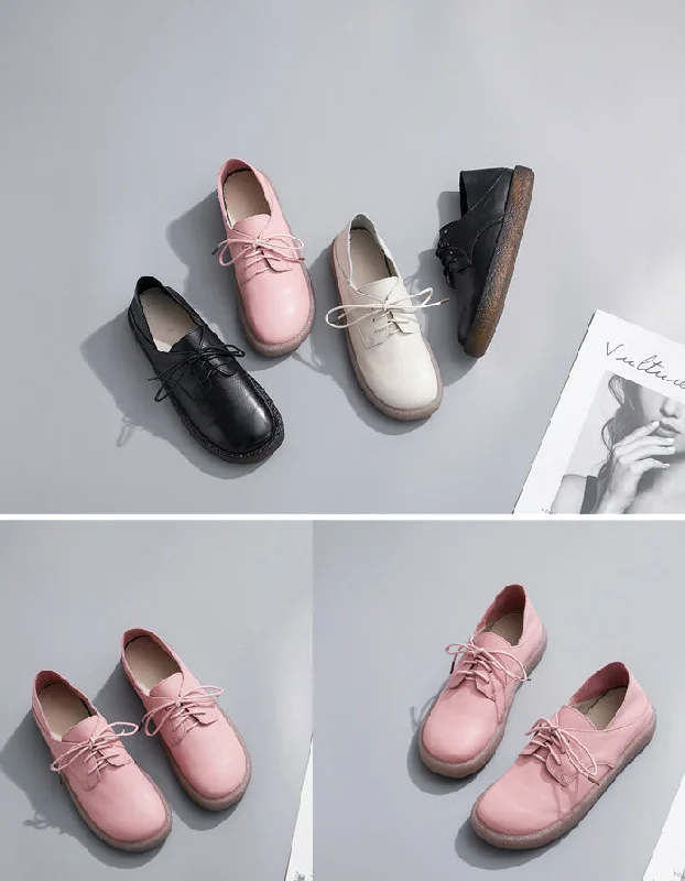 Lace-up Comfortable Casual Leather Sneakers