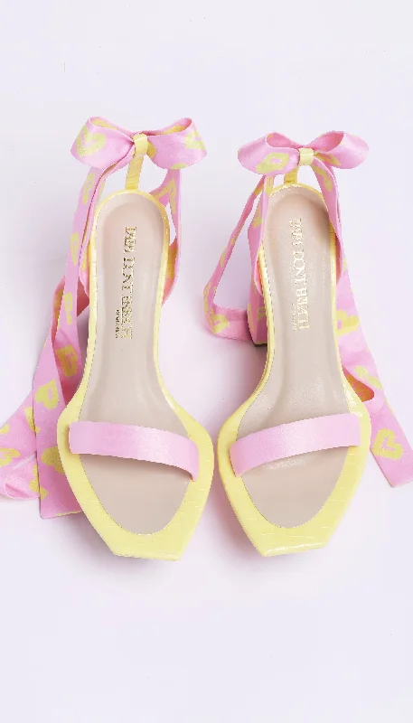 Miss PacMan - Pink Block Heels